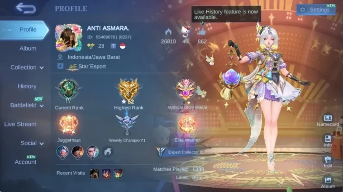 Global|142S|Expert|LuckyBox Gatotkaca,Zodiac Selena,9thPlace Zhuxin Fanny,SpongeBob,etc| ML3104B