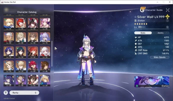 Asia|TL 70|1 PremTeam|27 Limited (9 Char With Signature LC) Himeko Nova,SW999,YaoGuang,Firefly Etc|Male MC|Take Mail|HSR8994