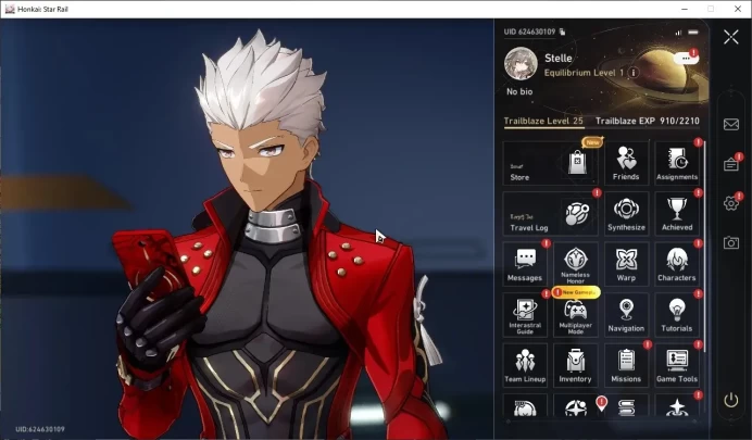 NA|TL 25|2 Limited| Archer,Argenti +1 STD Char (Gepard)|Rate ON|Female MC|Jarilo-VI|Take Mail|Check SS|HSR8991