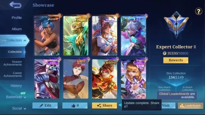 Global|134S|Expert|PRIME Granger,Sanrio Floryn,KOF Karina,DG Ling Masha Lancelot,etc | ML3111B