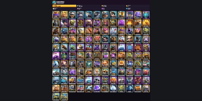 【Android/iOS】 16 KING LEVEL ⚡ 122 TOTAL CARDS ✨ 32 EVO CARDS ⭐ 41 LVL16 ✨ 46 LVL15 ✅ 34 LVL14 ⚡ 1 LVL13