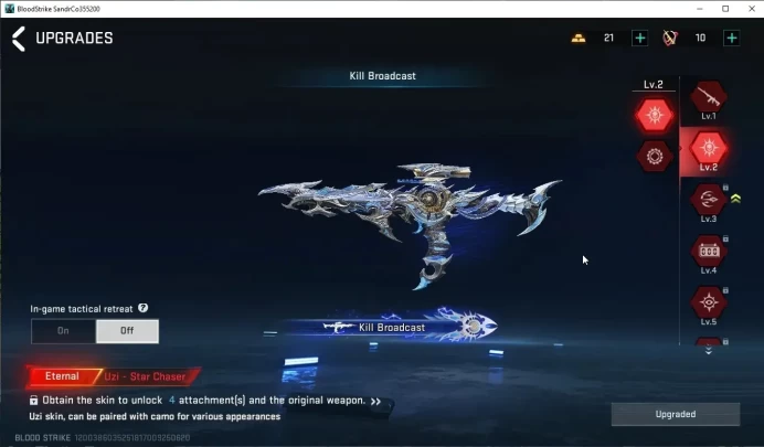 Asia | Eternal Uzi-Star Chaser Level 2 | +5 Striker |Log NetEase|Take Mail|Check SS(BLS6544)