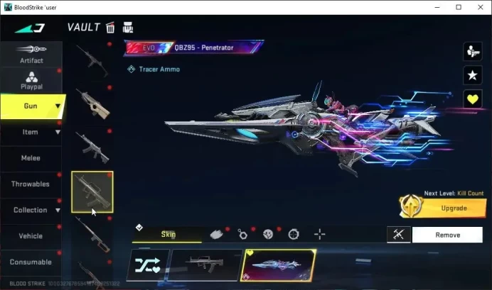 NA |EVO QBZ95 Penetrator Lv3|3 ETERNAL MP5 Bloodrift Lv4,Bizon Seraph Lv2,etc|3 Meele Ultra|Many Collab|28 Ultra|NetEase|BLS6550