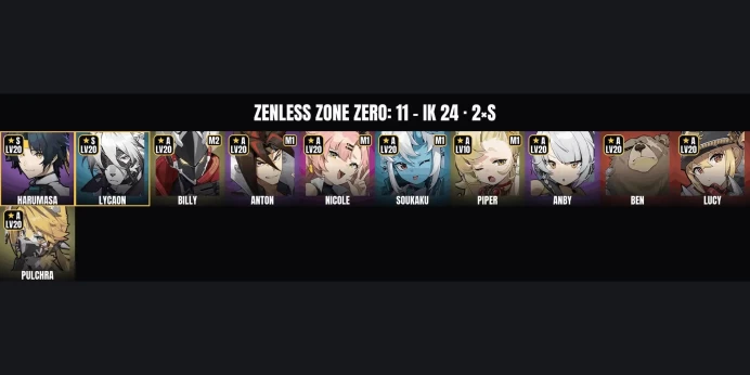 [ALL DEVICES] [Europe] IK 24 ✨ 11 Agents ✨ 2 S-Rank ✅ Harumasa ⚡ Lycaon ⭐ Billy ✨ Soukaku ✅ Anton ⚡ Nicole ⭐ Pulchra ✨ Lucy ✅ Ben ⚡ Anby ⭐ Piper