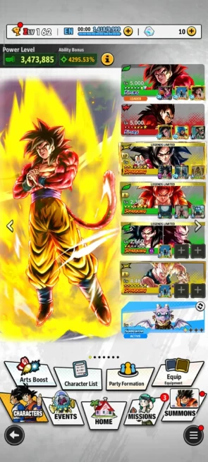 D524-ANDROID+IOS- Nice Team GT+UL ss4 Goku Full+UL ss4 Vegeta 10S+ss4 Goku+ss4 Gogeta+Super 17+Baby 12+Gohan yel+ Have Equipment