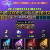 Starter: 172 Ancient, 35 Void, 26 Primal, 4 Sacred Shards | Ninja + 18 Login Legendary | 16k Gems | 50k energy | Mine max / Shard [r]