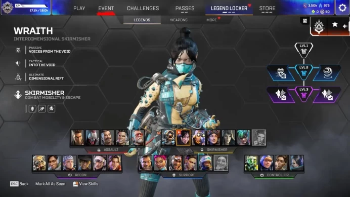 Apex 398 LVL | 152 Legendary Skins (2 Wraith) | Ranked-Ready • Full Access • Instant | PC