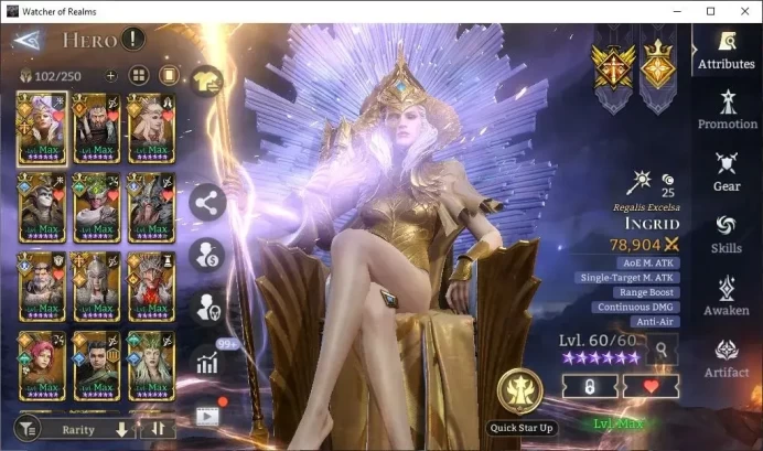 GlobaL 60x|Lv 66|3,3M PWR|6Lord(Ingrid,Iovar,Laya,etc)+35 Legen(6 Assasin(Ezio Della,Casandra+Skin),Cainan,Etc)|TakeMail|WOR1368