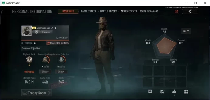 MOBILE|Lv 30|SV 14.9M|CV 4.7M|MG H416|OF AKM & AUG,CBe FAL,Diamond F2000,Sun T951|3 Set Outfit|CN ON|Infinite|Take Mail|AB3921
