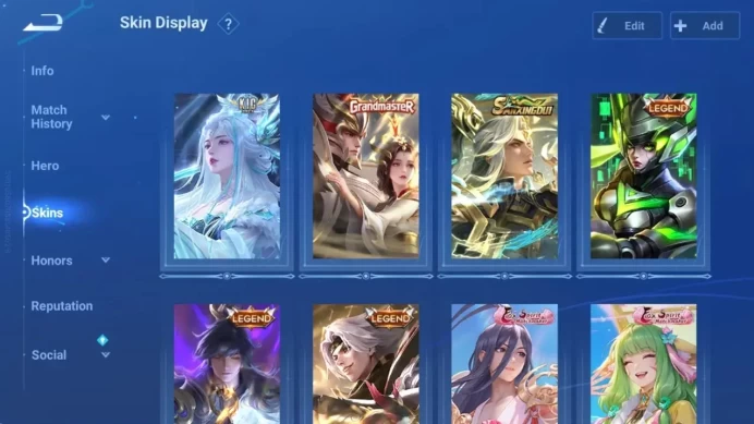 Global|115H 234S|KIC Luna|GM Skin|1 Sanxingdui|3 Legend|2 Fox Spirit|LNY 2024 Da Qiao|More|Check SS HOK931B