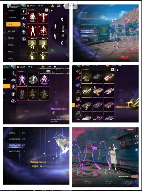 Server Latin America North 604 Weapon Skins | 234 Full Sets  | 112 Legendary Emotes | 8 Evo Guns  | Lv78  | Cobra + Booyah Day Sets  | 