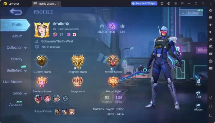 Global|Hero 93|Skin 134|Expert|Collector Natalia|KOF Karina|DragonT Kimmy|Epic:YSS,Roger,GatotKaca|More Check SS ML1055B
