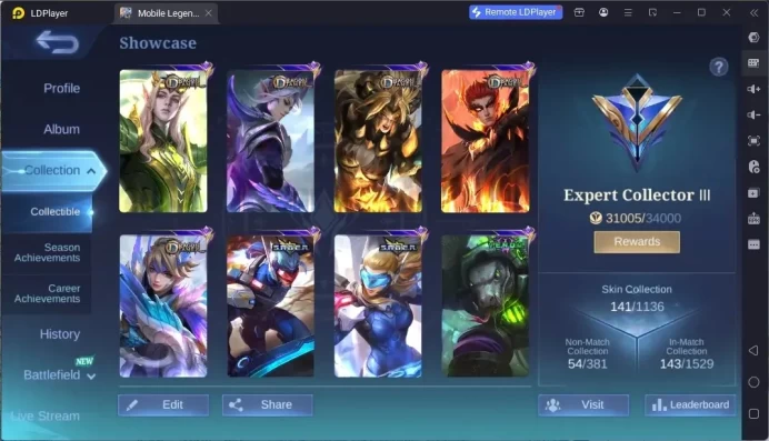 Global|Hero 93|Skin 141|Expert|Collector Natalia|DragonTamer: Estes,Ling,Valir,Masha,Kimmy|2 Saber|More Check SS ML1064B