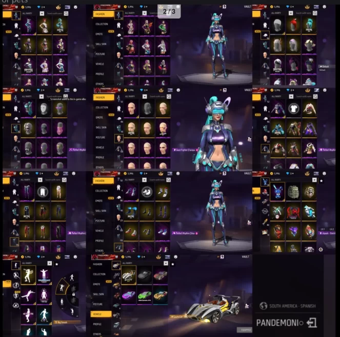 SERVER SOUTH AMERICA SPANISH 52 LVL 3 EVO GUNS AK M1014 SCAR 109 WEAPON 12 MYSTIC 37 EPICS 54 RARE 52 FULL SETS