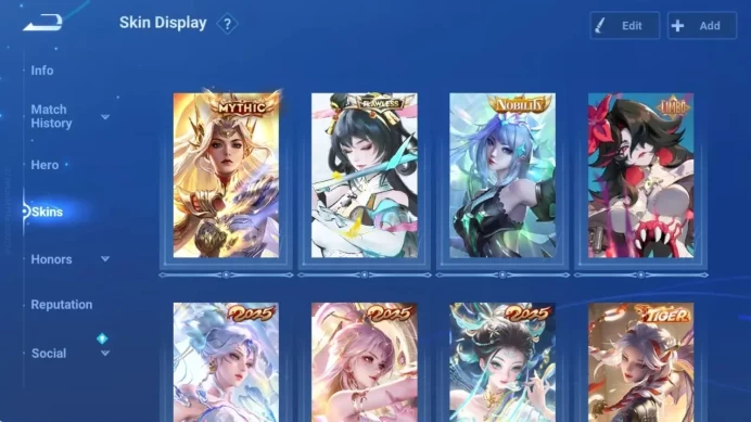 Global|115H 326S|Mythic Mulan|Flawless Arli|1 Nobility |Limbo Milady|3 LNY 2025 |5 Precious|2 Blessed|Check SS HOK936B