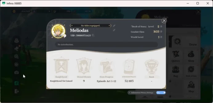 SEA|Lv 1 Fresh Starter| 2 SSR |Meliodas,Guila P1 And 7SR| Act 1 Story | Log NetMarble Email|TakeMail|CheckSS RA150B