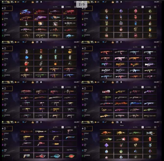 LVL 67 Skull Captain+ Hip Hop Hat SERVER SOUTH AMERICA SPANISH 6 Evo Guns 481 Weapon Skins 72 Mystic 140 Epics 248 Rare 296