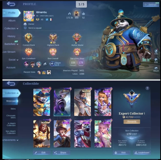 M490 HERO 106 SKINS 178 EMBLEM MAX KOF KARINA LUCKYBOX AKAI DRAGON 5 EPIC 11 LIGHBORN 2 STAR 4 SPECIAL 20 SAINT BADANG MPL BRODY