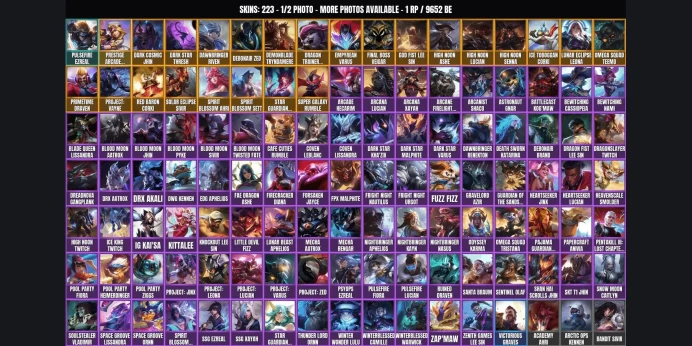 [BR] 223 skins ✨ 172 champions ✅ 9652 BE ⚡ Level 257 ⭐ Pulsefire Ezreal ✨ Ice Toboggan Corki ✅ Red Baron Corki ⚡ Prestige Arcade Caitlyn