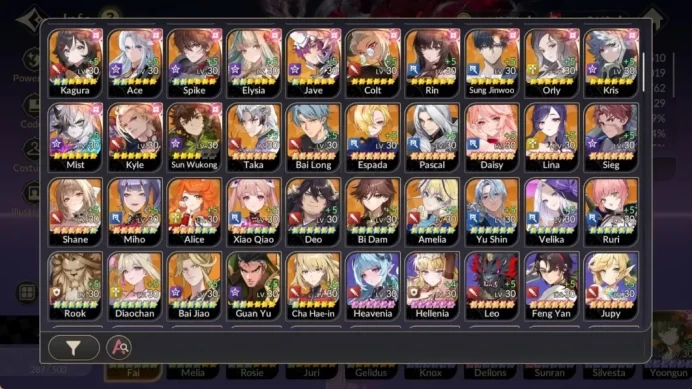Global|Full EX7[FaiTC6,MeliaTC4,RosieTC3,JuriTC1,GelidusTC1]Collab SungJinwoo|48TC6|LegSkin2Teo,LuBu|Netmarble|7KR119B