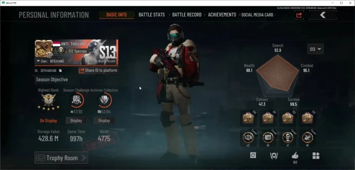 Mobile |LV 30| SV 428,6M | CV 329,1M | Exclusive MG H416,Symphony AUG,Symphony AR57,Ba T951,ETC | Battle Machete | SS AB849B