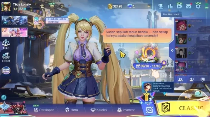 Hero 114|Skin 147|KOF(Karina),Zodiac(Karina),Dragon Tamer(Ling),Naruto(Vale),4 Epic,Venom(Angela),Etc|Take Mail|MLBB2526