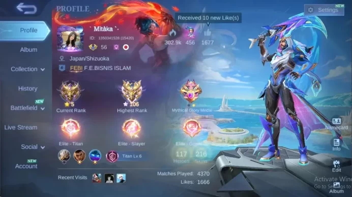 Global|216S|Renowned|Zodiac Helcurt,Epic Freya Rafaela Luoyi Balmond Bane,Claude Christmas MSC| ML3128B