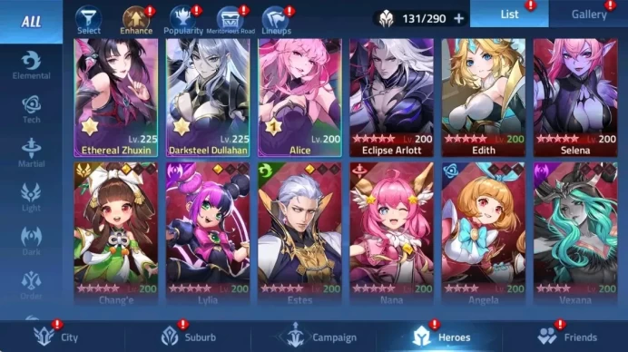 Global 75xx|Lv.81|11689k Power|Camp 49-45|Vip 7|3 Awaken|1 UR [Empyrean Ingrid Collab WoR]|1 Elite Skin|Check SS MLA167B