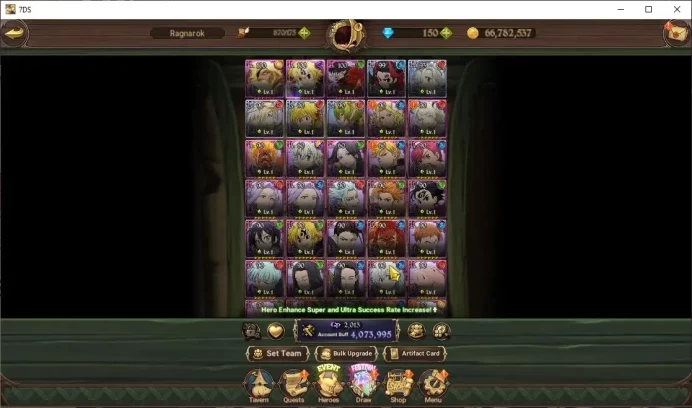 Global|4M CC|42 LS|5 LR 10 UR|NMeli,Meresca,God Odin,Sabunak,DKM,Skuld,Tristan,Lancelot,Thor Etc|Code Only|Check SS(SDS5262)