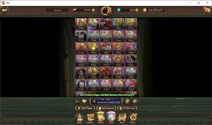 Global|4M CC|30 LS|5 LR 8 UR|NMeli2/6,Meresca,God Odin,Sabunak,DKM,Thor,Arthur,Escanor Indomitable |Code Only|Check SS(SDS5261)