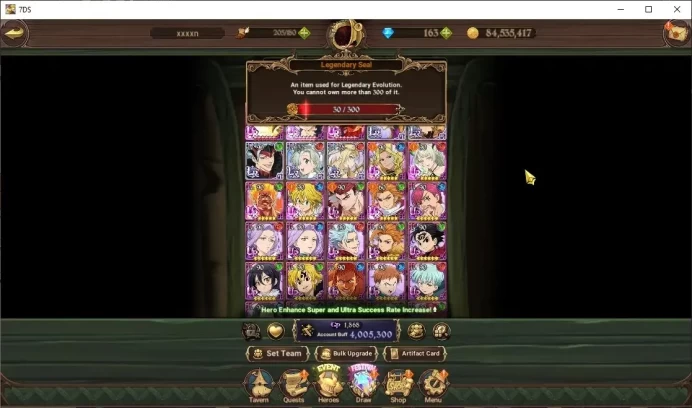 Global|4M CC|30 LS|5 LR 8 UR|NMeli2/6,Meresca,God Odin,Sabunak,DKM,Thor,Arthur,Escanor Indomitable |Code Only|Check SS(SDS5261)