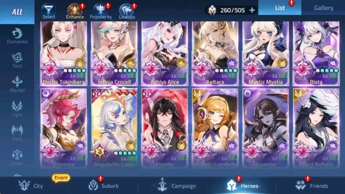 Global 70xx|Lv.433|6306M Power|Camp 82-4|Vip 10|Hero 260|22 Nexus|85 Awaken|11 UR|11 Epic Skin|52 Elite Skin|Check SS MLA170B