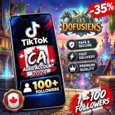 Canada TikTok Account (2024 Aged) | up to 100+ Real Followers | BUY 1 GET 1 FREE | 100% Clean & Safe | Instant Delivery