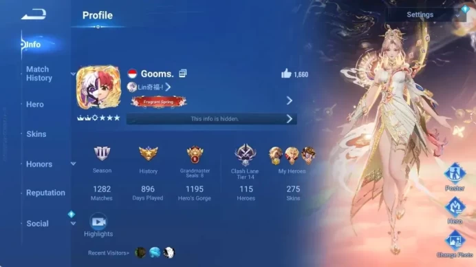 Global|115H 275S|Mythic:Mulan|2 Precious:Angela[Kuromi]&Mozi [DDD]|3 Blessed|1 LNY26|2 LNY25|2 LNY24|Check SS HOK950B