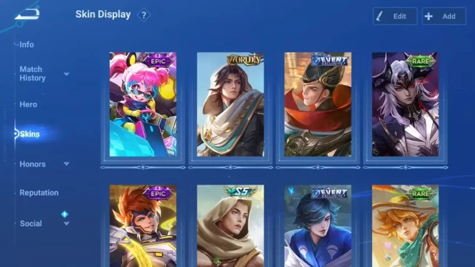 Global|92H 37S|KIC Luna|Legend Angela|JJK Garo|2 Worldly|3 Epic|2 Event Exclusive|3 Honor Pass|More|Check SS HOK952B