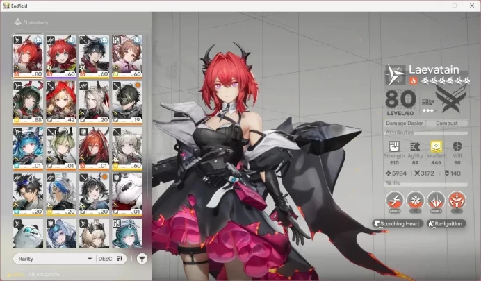 ASIA |Lv 53|3 Limit Char|(Laefatain,Zhuang Fangyi,Rossi)+sign|6x6*STD Char|9x6*Wpn| More Check SS AKE632B