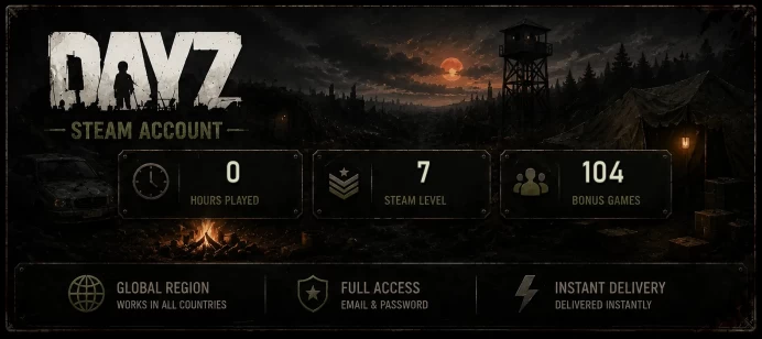 [STEAM] DayZ ACCOUNT | 104 BONUS GAMES | STEAM LVL 7 | FULL ACCESS | INSTANT DELIVERY