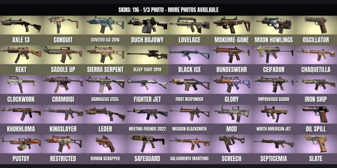 [PC + XB] ✅【150 SKINS】✅【65 Operators】 ✅ LVL 169 ✅ READY RANKED ✅ FULL GAME ✅ SIERRA SERPENT, OSCILLATOR, SADDLE UP, LOVELACE, DUCH BOJOWY ⚡