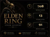 [STEAM] Elden Ring Account | 708 HOURS | 91 BONUS GAMES | STEAM LVL 13 | Global Region | Full Access | Instant Delivery