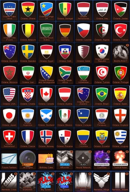 RL1117 // /Sky blue Standart/ /jager 619/ /Trigon/ /Tora/ /Spectre/ /Hexed/ /Draco/ /Tw Cosmosis/ /Neural network blk
