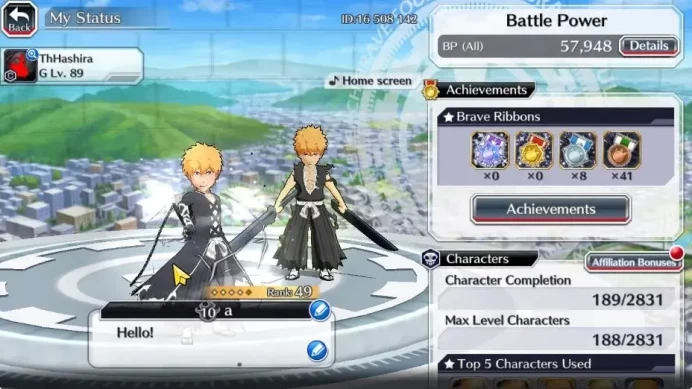 Global| 57K BP+8K Orb | Fresh Story | Ichigo TYBW25,8th | Rangiku SW | Tensa Zangetsu |KlabID| Check SS BBS1123B