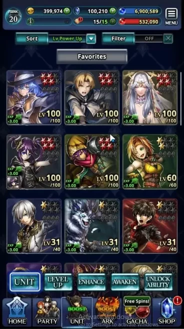 GLOBAL|Rank 20|100K Crystal|Collab Mushoku Tensei [Roxy,Rudeus]|Top Tier Unit [G Lilaha,Telestio,etc]| 1LR 12SSR Ark|LC1585