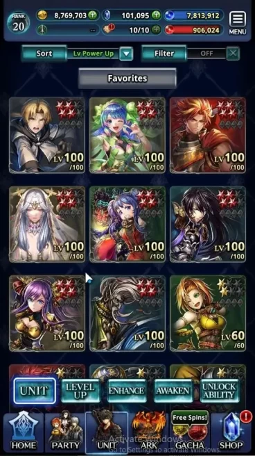 GLOBAL|Rank 20|101K Crystal| Mokuten & BF [Tilith,Vargas,Rudeus G]|TopTier Unit [SM Sera,G Lilaha,etc]| 2LR 31SSR Ark |LC1583