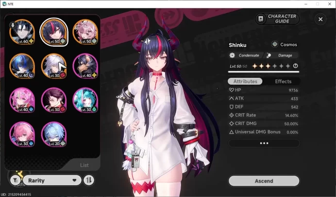 GLOBAL SEA|HL 46|TL 20|7 S-Class 3 Limited [ShinkuA1,Chaos,Hotori]+Sign+Glider,DaffodillA3,etc|Male MC|Log Email|NTE1568