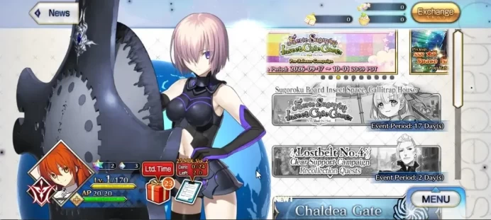 NA Starter Fuyuki Lv 1|2 SSR Servant Arthur Pendragon & Kazuradrop|42 Golden Apple|BirthDay Unset|Log Code|Check SS|(FGO1003)