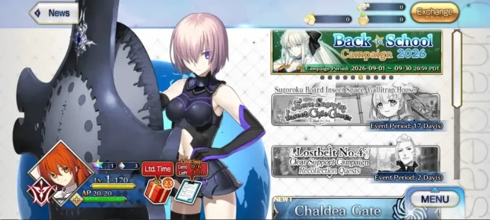 NA Starter Fuyuki Lv 1|1 SSR Servant Altria Caster|42 Golden Apple|BirthDay Unset|Log Code|Check SS|(FGO1001)