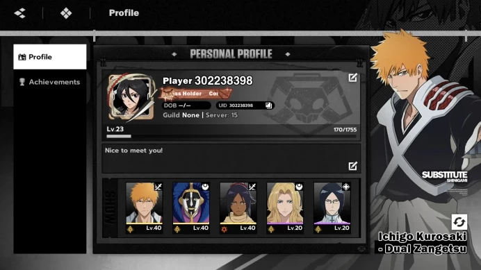 Nuverse SEA |Starter|Lv.23| 3 SSR (Yoeuichi,Mayuri,IchigoDZ)|Log Google|Check SS BSR199B