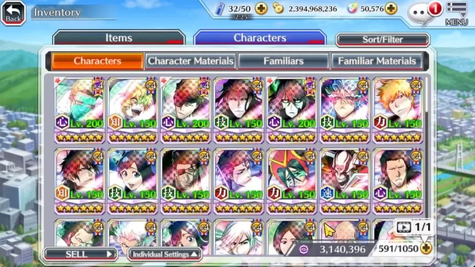 Global|BP 822K+1K CC|11 TYBW26 Robert,Gremy,Aizen,Shunsui,11th Aizen,Ulquiora,GrimJow,2 New Ichigo,Etc|7K AccTic|Klab ID|BBS3056