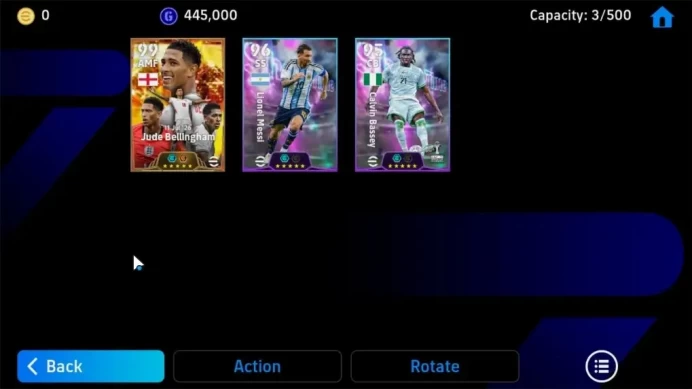 Android|Power 2768|Big Time Jude Bellingham 11 Jul'26|Show Time Calvin Bassey,Lionel Messi|PES2027|Take Mail|Check SS(EF4019)