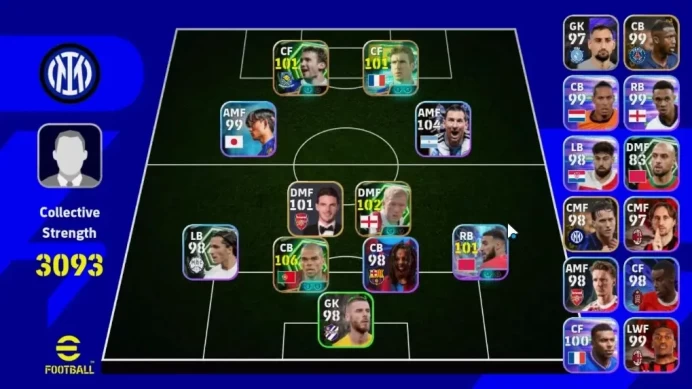Android|Big Time Erling Haaland|Power3093|Epic Pepe,Eric Cantona,Paul Scholes,Andriy|5 Show Time|PES2027|Take Mail|(EF4018)